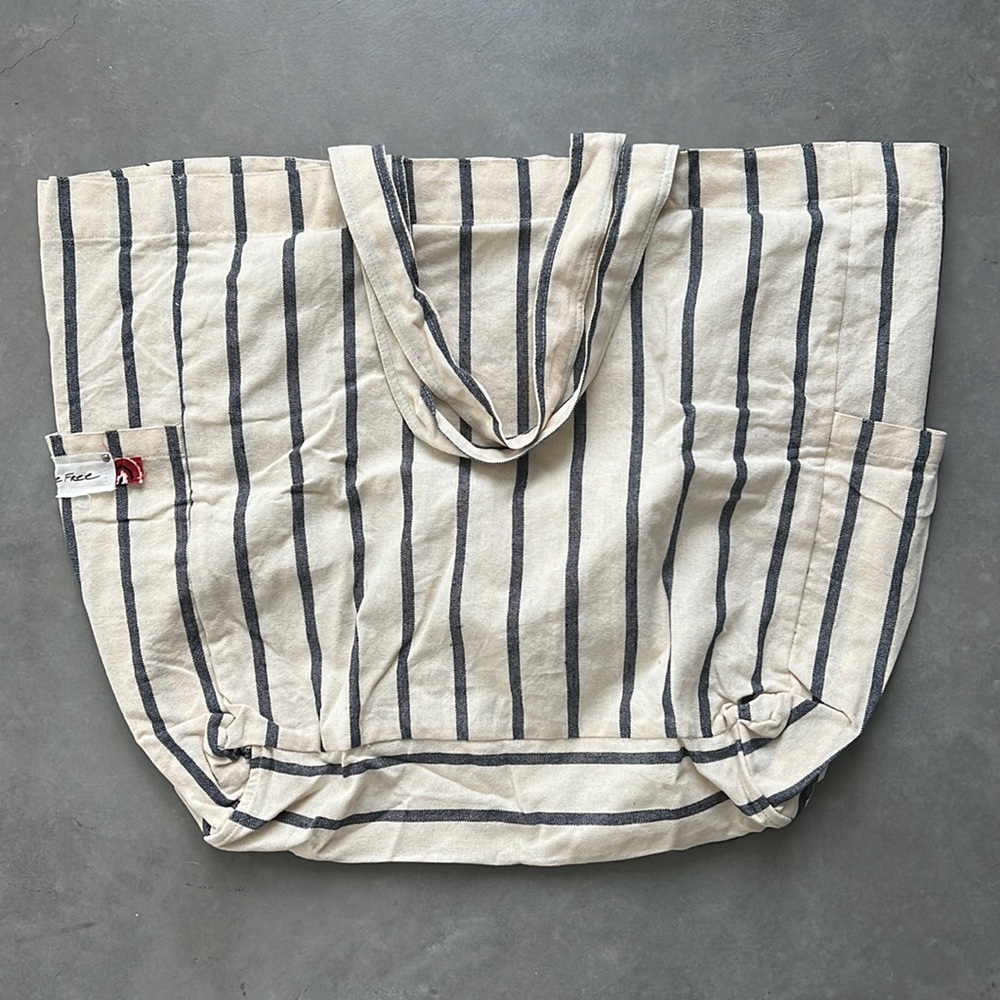 Free People fabric striped beach tote